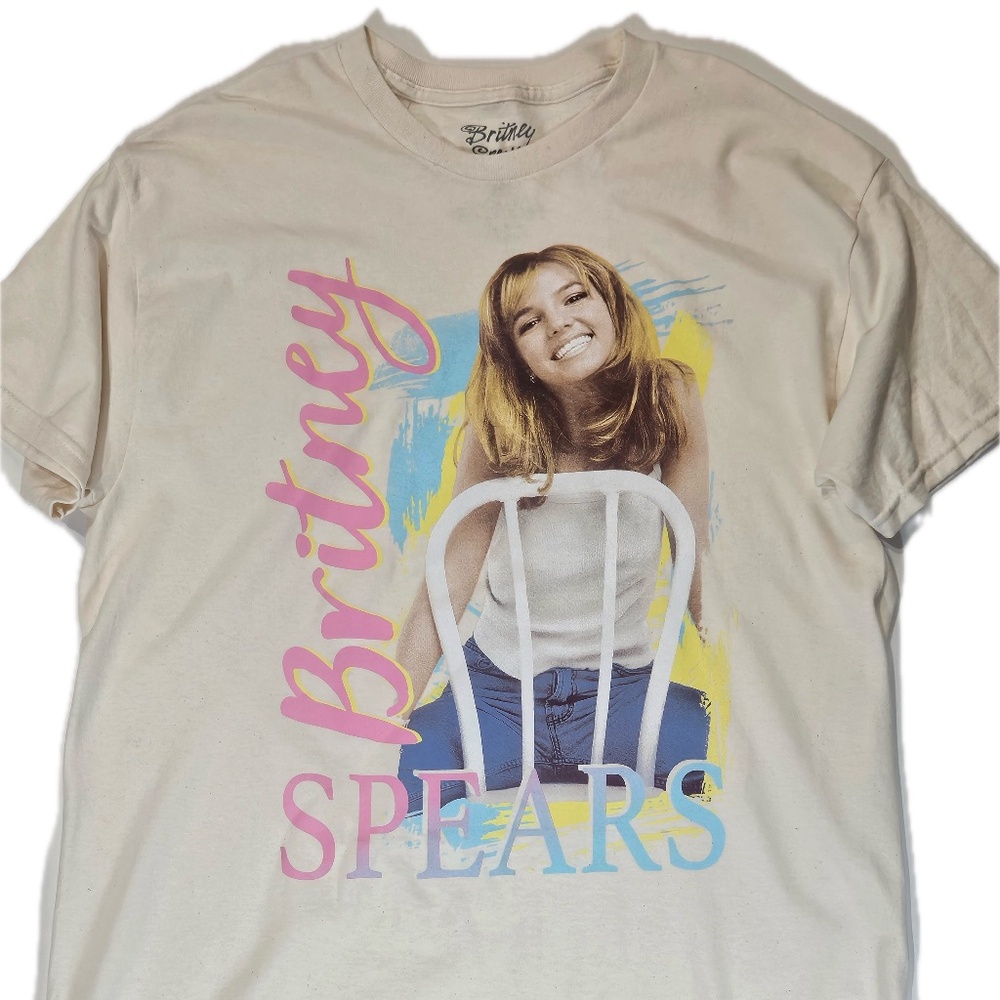 Goodie Two Sleeves Britney Spears T-Shirt Womens Large 90s Retro Graphic Pop Tee